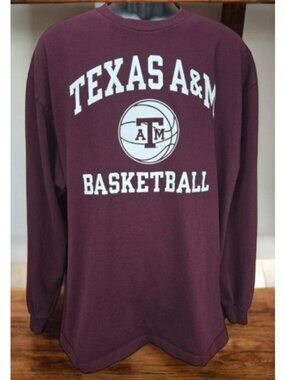 Texas A&M TCX Basketball Mens Long Sleeve T-Shirt XL